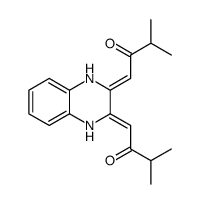 3-methyl-1-[3-(3-methyl-2-oxobutylidene)-1,4-dihydroquinoxalin-2-ylidene]butan-2-one Structure