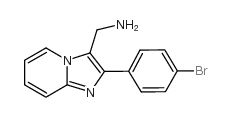(2-(4-bromophenyl)imidazo[1,2-a]pyridin-3-yl)methanamine structure