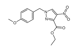 1-(4-methoxy-benzyl)-4-nitro-1H-pyrazole-3-carboxylic acid ethyl ester结构式