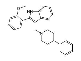 2-(2-methoxyphenyl)-3-[(4-phenylpiperidin-1-yl)methyl]-1H-indole Structure
