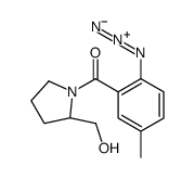 (2-azido-5-methylphenyl)-[(2S)-2-(hydroxymethyl)pyrrolidin-1-yl]methanone Structure