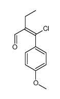 2-[chloro(4-methoxyphenyl)methylene]butyraldehyde structure