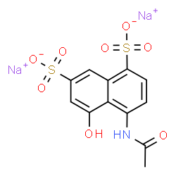 disodium 4-(acetylamino)-5-hydroxynaphthalene-1,7-disulphonate结构式