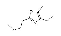 2-butyl-4-ethyl-5-methyl-1,3-oxazole结构式