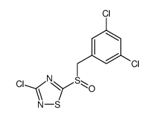 1,2,4-Thiadiazole, 3-chloro-5-[[(3,5-dichlorophenyl)methyl]sulfinyl] Structure