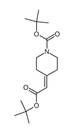 tert.butyl 1-tert.butyloxycarbonyl-Δ4,α-piperidineacetate Structure