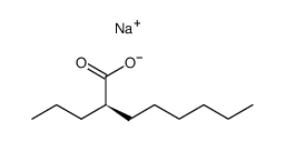 (2R)-2-propyloctanoic acid, sodium salt Structure