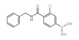 3-氯-4-(N-苄基氨甲酰基)苯基硼酸结构式