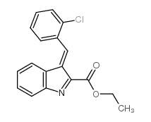 3-(2-氯亚苄基)-3H-吲哚-2-羧酸乙酯结构式