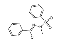 N-methyl-N-(phenylsulfonyl)benzohydrazonoyl chloride Structure