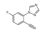 4-fluoro-2-(1H-1,2,4-triazol-1-yl)benzonitrile Structure