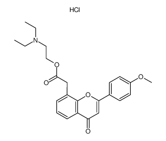 [2-(4-Methoxy-phenyl)-4-oxo-4H-chromen-8-yl]-acetic acid 2-diethylamino-ethyl ester; hydrochloride结构式