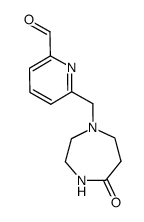 1-<(6-formyl-2-pyridyl)methyl>hexahydro-1,4-diazepin-5-one结构式