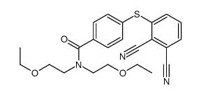 4-(2,3-dicyanophenyl)sulfanyl-N,N-bis(2-ethoxyethyl)benzamide结构式