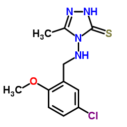 4H-1,2,4-triazole-3-thiol, 4-[[(5-chloro-2-methoxyphenyl)methyl]amino]-5-methyl- Structure