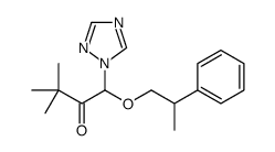 3,3-dimethyl-1-(2-phenylpropoxy)-1-(1,2,4-triazol-1-yl)butan-2-one结构式