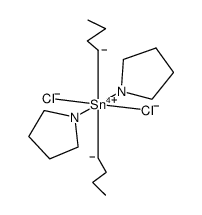 dibutyldichloro-bis(pyrrolidine)tin(IV) Structure