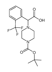 2-(4-Boc-哌嗪基)-2-[2-(三氟甲基)苯基]乙酸结构式