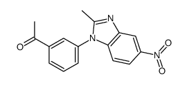 1-[3-(2-methyl-5-nitrobenzimidazol-1-yl)phenyl]ethanone结构式