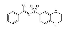 Benzenecarboximidoyl chloride, N-[(2,3-dihydro-1,4-benzodioxin-6-yl)sulfonyl]结构式