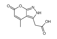 2-(4-methyl-6-oxo-2H-pyrano[2,3-c]pyrazol-3-yl)acetic acid Structure