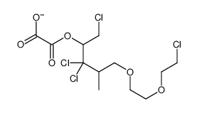 2-oxo-2-[1,3,3-trichloro-5-[2-(2-chloroethoxy)ethoxy]-4-methylpentan-2-yl]oxyacetate结构式