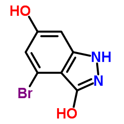 4-Bromo-6-hydroxy-1,2-dihydro-3H-indazol-3-one结构式