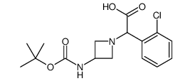 (3-TERT-BUTOXYCARBONYLAMINO-AZETIDIN-1-YL)-(2-CHLORO-PHENYL)-ACETIC ACID Structure