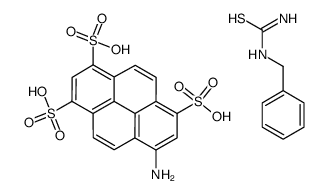 8-aminopyrene-1,3,6-trisulfonic acid,benzylthiourea结构式