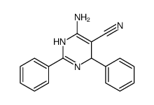 6-amino-2,4-diphenyl-1,4-dihydropyrimidine-5-carbonitrile结构式