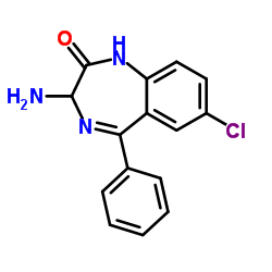 3-AMINO-7-CHLORO-5-PHENYL-1,3-DIHYDRO-BENZO[E][1,4]DIAZEPIN-2-ONE structure