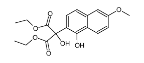 2-Hydroxy-2-(1-hydroxy-6-methoxy-naphthalen-2-yl)-malonic acid diethyl ester结构式