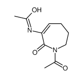 N-(1-acetyl-7-oxo-3,4-dihydro-2H-azepin-6-yl)acetamide结构式