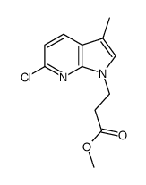 Methyl 3-(6-chloro-3-methyl-1H-pyrrolo[2,3-b]pyridin-1-yl)propano ate结构式