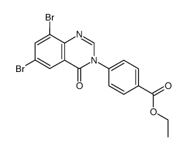 ethyl 4-(6,8-dibromo-4-oxoquinazolin-3(4H)-yl)benzoate结构式