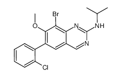 8-bromo-6-(2-chlorophenyl)-2-isopropylamino-7-methoxyquinazoline结构式