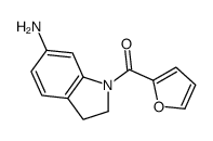 (6-amino-2,3-dihydroindol-1-yl)-(furan-2-yl)methanone结构式