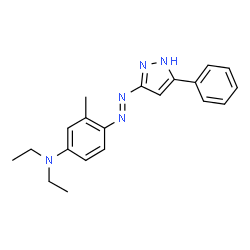 N,N-diethyl-3-methyl-4-[(5-phenyl-1H-pyrazol-3-yl)azo]aniline structure