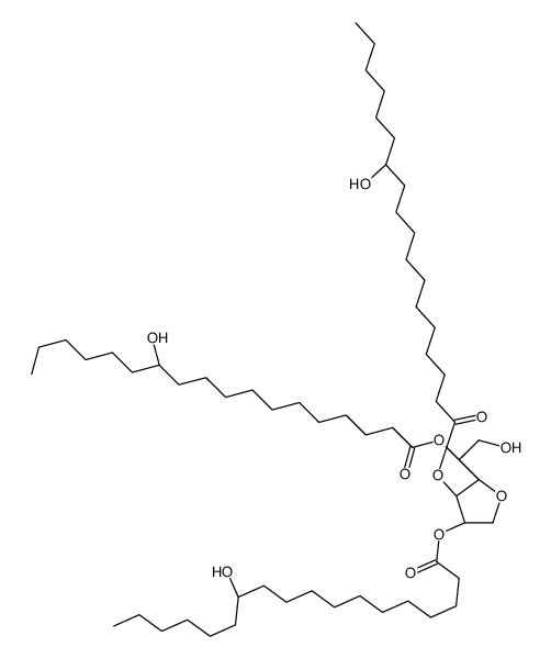 [(3S,4R,5R)-5-[(1R)-2-hydroxy-1-(12-hydroxyoctadecanoyloxy)ethyl]-4-(12-hydroxyoctadecanoyloxy)oxolan-3-yl] 12-hydroxyoctadecanoate结构式