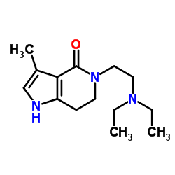 5-(2-diethylamino-ethyl)-3-methyl-1,5,6,7-tetrahydro-pyrrolo[3,2-c]pyridine-4-one structure
