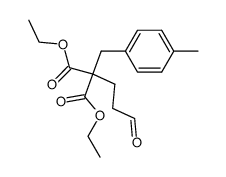 ethyl 2-carbethoxy-2-(p-methylbenzyl)-4-formylbutanoate结构式
