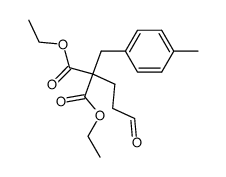 ethyl 2-carbethoxy-2-(p-methylbenzyl)-4-formylbutanoate Structure