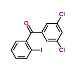 (3,5-Dichlorophenyl)(2-iodophenyl)methanone Structure