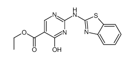 Ethyl 2-(1,3-benzothiazol-2-ylamino)-6-oxo-1,6-dihydro-5-pyrimidi necarboxylate Structure