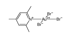 tribromo(2,4,6-trimethylpyridine)gold(III)结构式
