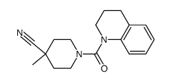 1-(3,4-Dihydro-2H-quinoline-1-carbonyl)-4-methylpiperidine-4-carbonitrile Structure