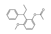 Acetic acid 3-methoxy-2-(1-phenyl-propyl)-phenyl ester Structure