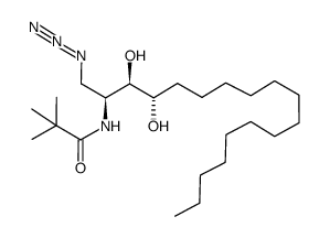 (1'S,2'R,3'S)-N-(1-azidomethyl-2,3-dihydroxyheptadecyl)-2,2-dimethylpropionamide结构式