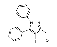 4-iodo-1,5-diphenyl-1H-pyrazole-3-carbaldehyde结构式