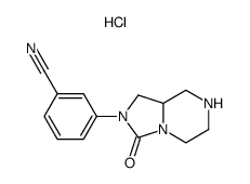 3-(3-oxohexahydroimidazo[1,5-a]pyrazin-2(3H)-yl)benzonitrile hydrochloride结构式